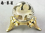 風水四神獣水晶玉(青龍、白虎、朱雀、玄武)台座付【FROMS(ゲルマ★天然石★silver)】
